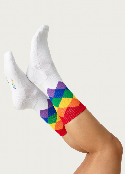 Diamond Socks - White